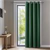 Deconovo Tenda Oscurante Termica per Camera da Letto e Soggiorno 175 CM Altezza 1 Pannello, Tende Oscuranti per Interni Tende Moderne con Anelli, 140x175 CM, Verde Scuro