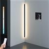 LANMOU Lungo Applique da Parete Interno Dimmerabile, Lampada da Parete ad Angolo Moderno Corridoio Alluminio Con Telecomando, Dimmerabile 5%-100% 3000K-6000K, per Soggiorno, Scala,50cm/14w