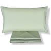 Bifulco Biancheria Malika Home Set Lenzuola Una piazza e mezza in Microfibra - Lenzuolo Sotto con Angoli 200x130 cm, Lenzuolo Sopra 285x180 cm, 1 Federa 52x82 cm - Made in Italy (Salvia)