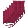Il Tuo Artigiano Design Set 4 o 6 Cuscini per Sedie da Cucina Made in Italy - Cuscini Sedie Cucina set da 6 40x40 cm spessore 6 cm - Imbottiture in Spugna e Soffice acrilico (6, Fucsia)