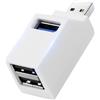 AXFEE 3-Porta USB 3.0 Hub, Splitter Hub(2 USB 2.0 + USB3.0), Sdoppiatore USB multipla, Adattatore Dati Ad Alta Velocità per PC e Laptop, MacBook, Chiavetta USB, Stampante, Tastiera, Mouse - Bianco