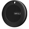 MiLi MiTag Smart Tracker Tag, Localizzatore Bluetooth Compatibile con Trova dispositivo (Solo Android), Trova Oggetti e Chiavi/Bagagli/Valigie/Zaini, Portafogli/Batteria Sostituibile, Nero-1Pack