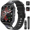 UHOOFIT Smart Watch per uomo e donna, per rispondere e effettuare chiamate, schermo HD da 1,83 pollici, fitness tracker con contapassi, oltre 100 modalità sportive con cardiofrequenzimetro, monitoraggio del