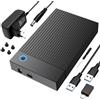 Gbformat Docking Station per Dischi Rigidi, 6 Gbps USB 3.0 SATA HDD Adattatore per Dischi Rigidi SATA HDD/SSD da 2,5/3,5 Pollici con Alimentatore da 12 V/2 A, UASP