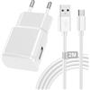 Nipow Caricabatterie Samsung 15W con 2M Cavo USB Type-C Ricarica Rapida per Samsung Galaxy S10/S10e/S9/S8 Plus/A13/A14/A15/A33/A34/A52/A54 5G, Caricatore Rapido Samsung Alimentatore Presa USB Spina USB