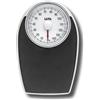 Laica PS2024L - Bilancia pesapersone analogica, portata massima 150?kg, precisione 1?kg, display analogico, funzioni base (autospegnimento e accensione automatica implicite), superficie in acciaio con tappeto antiscivolo, colore nero e bianco