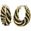 BJT365 ORECCHINO ALARA BLACK GOLD PLATED