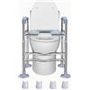 RATSTONE Rialzo Wc Per Anziani,Alzawater Per Protesi Anca,Altezza Regolabile,Piedini Antiscivolo Sostituibili,Senza Foratura,Adatto Ad Anziani,Disabili,Donne In Gravidanza,Ecc.