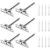 SWAWIS 6 Pezzi Reggimensola Invisibile, Lunghezza 10cm Regolabile Supporti Mensole, Staffe per Mensole con Viti per Mensola in Legno