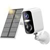 Bytelink Telecamere di Sicurezza Solari Wireless per Esterni, Alimentate a Batteria 2K 4MP Telecamere Wifi per la Sorveglianza Domestica, Rilevamento del Movimento PIR, Impermeabili, Visione Notturna a Colori