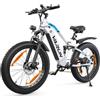 VARUN Bici Elettrica, 26 *4.0 Fat Tire Bicicletta Elettrica Uomo Donna con Motore 250W, 𝟖𝟎𝐍𝐌, 48V/16Ah Batteria, Ebike Mountainbike con 7 Velocità, LCD Display, Autonomia 𝟔𝟎-𝟏𝟓𝟎𝐊𝐌