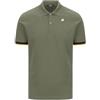 K-Way Polo a Maniche Corte Modello Vincent Pique, Realizzata in Cotone, dal Fit Slim, Colore Green Lichen S