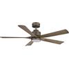 Perenz Ventilatore da Soffitto 5 Pale 6 Velocità ø 132 cm con Luce e Telecomando colore Grigio - 7145 GR IR