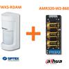 Optex PIR da esterno con copertura a 180 gradi con AM + Modulo Dahua ARM320-W2-868 - WXS-RDAM