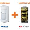 Optex PIR da esterno con copertura a 180 gradi con AM + Modulo Hikvision DS-PM1-I1-WE - WXS-RDAM