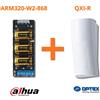 Optex sensore esterno ad infrarosso wireless antifurto + Modulo Dahua ARM320-W2-868 - QXI-R
