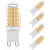 GOHDLAMP Lampadine G9 LED 2700K bianco caldo non dimmerabili, confezione da 5, G9 230V 4W 450Lm LED equivalente a lampadina alogena T4 da 40W, lampadina LED con angolo del fascio di 360°