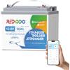 Redodo Batteria Litio 12,8V 50Ah Bluetooth,Batterie Lifepo4 Protezione a Bassa Temperatura,Leggera e Portatile,640Wh,Ciclo Profondo 15000+ Cicli,Perfetta per RV,Trolling Motor,Solare,Barca,Marina