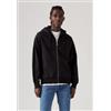 Levi's per uomo. [A9265-0000] Felpa con zip intera autentica nera, Nero, Casual, Cotone