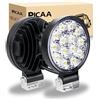 PICAA Faro da Lavoro LED 2pcs Mini 3.2 Pollici 42W Spot Light Fari Led Auto Luci Off Road per Fuoristrada Guida Fendinebbia Luci della Barca Luci di Guida Faro da Lavoro a Led SUV Lampada Trattore