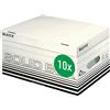 Leitz Esselte Leitz Archiv Container S, A4, con coperchio ribaltabile, in cartone ondulato, bianco