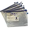 STARLINE Busta in PVC a rete A4-27x36cm con cerniera blu (Conf.5)