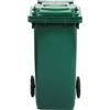 MobilPlastic Bidone carrellato 120Lt verde scuro per raccolta differenziata