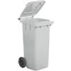 MobilPlastic Bidone carrellato 240Lt bianco per raccolta differenziata