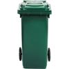 MobilPlastic Bidone carrellato 240Lt verde scuro per raccolta differenziata