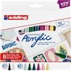 EDDING Astuccio 8 marcatori acrilici Start Easy Set Nordic Edding