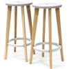 PAPERFLOW Set 2 sgabelli Woody Bianco/Faggio Paperflow