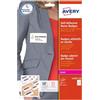 AVERY Etichette badge in seta acetata 80x50mm (10et/fg) 20fg - laser Avery