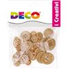 DECO Busta 30 bottoni legno naturale DECO