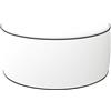 King Collection Pouf Ottoman bianco H 23x53 Ø cm