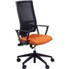 Unisit POLTRONA OPERATIVA Nereide ARANCIO C/BRACC. tessuto Eco tratt. ignifugo