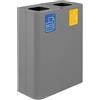 STILCASA Contenitore gettacarte Pure - 60x30x80 cm - 120 L - grigio - Stilcasa