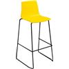 Grandsoleil Sgabello Imola Fix base nero opaco / giallo Grandsoleil (Conf.4)