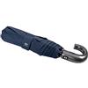 PERLETTI Ombrello Pieghevole Blu Uomo Automatico - Ombrello Leggero Antivento con Manico Curvo e Apri Chiudi Automatico - Tessuto in Microfibra Resistente Impermeabile - Diametro 118 cm - Perletti Technology