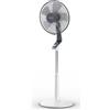 Rowenta Ventilatore a Piantana da Terra 5 Pale Oscillante Ø 40 cm 4 Velocità colore Bianco - Turbo Silence - VU5645