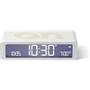 Lexon Flip Classic sveglia Mattina Luminosa reversibile con Faces on Off e Funzione Snooze, Display LCD e Luce Touch, Ricaricabile da USB-C - Bianco