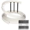 GARDENIX LineBORDER - Bordo flessibile in plastica, 20 picchetti, lunghezza 10 m, altezza 4 cm, colore grigio chiaro
