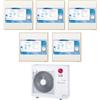 Lg - Climatizzatore LG ArtCool Gallery LCD wifi penta split 9000+9000+9000+9000+9000 btu inverter R32 MU5R40.U42 in A+++