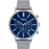 Breil Orologio UOMO AVERY quadrante MONO-COLORE BLU movimento CRONOGRAFO QUARZO e MESH ACCIAIO ARGENTO EW0507
