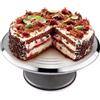 Uten, alzata girevole con piatto per torte, alzata per dolci, piatto girevole per pasticceria, biscotti, dolci glassati alluminio