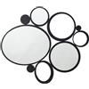 Arti e Mestieri Specchio Bubbles Nero in Metallo 90x79H cm