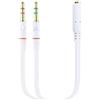 Watio Wave Cavo adattatore - audio jack 3,5 mm per cuffie e microfono, long. 20 cm, connessione h/m, ideale per dispositivi multimediali.