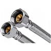 KNM TRADE Tubo flessibile 3/8 x 1/2 pollice prolunga - tubo corazzato in acciaio inox 800 mm - raccordo per rubinetto