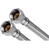 KNM TRADE Tubo flessibile 3/8 x 3/8 pollice prolunga - tubo corazzato in acciaio inox 500 mm - raccordo per rubinetto