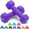 Portzon Manubri con pesi in 10 colori compatibili con set di 2 manubri in neoprene, 0,5-6,8 kg, antiscivolo, anti-rotolo, forma esagonale