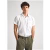 Pepe Jeans per uomo. [PM308494] Camicia in lino bianco Paige, Casual, Manica corta
